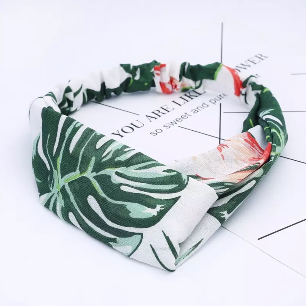 Summer Headband Turban Chiffon Silk Hairband - Picture 2 of 7